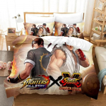 Anime The King Of Fighter voodipesukomplekt poistele, t&uuml;drukutele, kaheinimesevoodi, kaheinimesevoodiga tekikott Padjap&uuml;&uuml;r, lastevoodi t&auml;iskasvanutele m&otilde;eldud kodutekstiil 70x133cm 2pcs