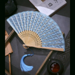 Hiina stiilis must pitsist kokkupandav ventilaator Qipao tantsuventilaator suvejahutus esinemiseks klassikaline hiina ventilaator