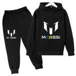 Uus Messi pildiga laste dressipluus + p&uuml;ksid Kaheosaline komplekt S&uuml;gis Poiste ja t&uuml;drukute riided Jalgpall Vabaaja kapuutsiga &uuml;likond 130