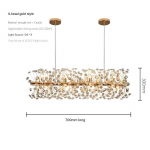 Crystal Chandelier Elutuba Light Luxury Net Red Magamistoa S&ouml;&ouml;gituba Kristalllamp Lihtne disain V&otilde;ilill loominguline valgustus Diameter70cm-9 head light