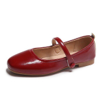 S&otilde;na koos Sweet Gentle Wind Flat Shoes Spring and Fall Square Head Single Shoes College Mary Jane Kingad 35