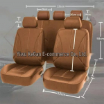 Universaalne PU-nahast autosemekate - Perforeeritud disain, Mehhiko v&auml;ljaanne 2-piece (Front Single Seat) pruun