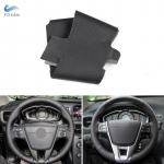 Volvo V40 2014 XC60 S60 LV60 S80L jaoks k&auml;sitsi &otilde;mmeldud auto salong Rooli kate must perforeeritud nahast sisemus