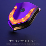 Mootorratta LED-hoiatusohutuslamp T&otilde;ukeratta tuled Kiivri DIY-kaunistus Vilkuv tagatuli Moto USB-lamp Titaaniga p&otilde;letusega