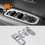 for Cadillac XT5 2016 17 18 19 Car Door Window Glass Lift Control Switch Panel Cover Trim Sticker Accessories ABS Chrome Small Air