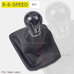 Nahast Automaatk&auml;igukasti Nupp K&auml;igukangi Kate Seat Leon III 3 MK3 2012 2013 2014 2015 2016 2017 5/6-k&auml;iguline Manuaal 5 Speed Red Line
