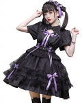 JIURUN Cosplay Lolita Gooti Lolita Kost&uuml;&uuml;m 3D ja Paneeliga Anime Liblikas Lisaks Mori Magus Gooti Armas Daam ja Suurus &Uuml;hes T&uuml;kis Muster, Volangidega,