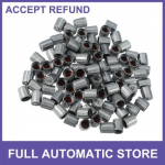 100 pcs Universal Tire Valve Stem Caps for Car Motorcycles 12mm Plastic Gray
