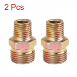 2pcs 14 NPT Pipe to M18x15mm Male Straight Air Hose Fitting Connector Adapter