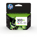 Cartouche d'encre HP 303XL tricolore grande capacit&eacute; authentique pour HP Envy Photo 6230/7130