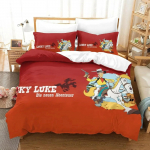 Uus Lucky Luke voodipesukomplekt &Uuml;he-, Twin-, Full-, Queen-, King-suuruses Voodikomplekt T&auml;iskasvanu Laste Magamistoa Tekikotikomplektid 3D Anime Voodilina Komplekt EU Single(135*200cm)3pcs