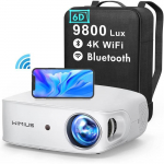 5G WiFi Bluetooth Full HD 1080P videoprojektor, 9800 luumenit WiMiUS 4K toega projektor Automaatne 6D trapetsikujulise korrektsioon 4-ga