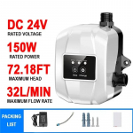 24V 150W Vee pump Booster pump Automaatne r&otilde;huregulaator Kodune du&scaron;&scaron; Vee soojendaja R&otilde;hu t&otilde;stmine Lisatud veesurve Vaikne pump White&EU