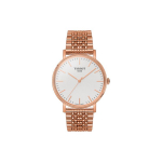 TISSOT Meishi kollektsioon Kvartsmehhanismiga Meeste k&auml;ekell Kell 38mm Valge sihverplaadi Roostevabast terasest korpus T109.410.33.031.00 Rose Gold Strap