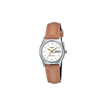 CASIO STANDARD Kvartsmehhanismiga Nahkrihmaga K&auml;ekell Naiste K&auml;ekell Valge sihverplaat LTP-V006L-7B2 White Dial gray
