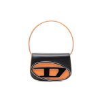 DIESEL Reguleeritav Eemaldatav &Otilde;larihm Nahast K&auml;e- ja Crossbody &Otilde;lakott Naiste kotid Must Oranž X08396P449444945 Basic Set (Bag+Dust Bag)