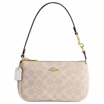 Coach Nolita 19 Klassikaline Monogramm Prindiga T&otilde;mblukuga Kaetud L&otilde;uendist &Otilde;lakott V&auml;ikesed Naiste k&auml;ekotid Liiv Valge CW426-IMXDM Basic Set (Bag+Dust Bag)