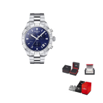 TISSOT PR100 Kollektsioon Kvartsmehhanismiga Meeste Kell Kell 44mm Sinine sihverplaadi Roostevabast terasest korpus T101.617.11.041.00 Blue Dial gray