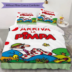 Pimpa Muster Voodipesu tekkikomplekt tekikate padjap&uuml;&uuml;r Kodu kaunistus S&uuml;nnip&auml;eva kingitus (1 * tekikott + 2 * padjap&uuml;&uuml;r ilma t&auml;idiseta)109 135x200cm red