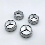 Autokleeps 2025 Benzile 4 tk 75 mm Must Punane T&otilde;stetud Autostiil Ratta Keskkaas Mercedes Benz AMG A0004000900 jaoks