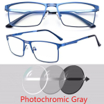 0 -0.5 -0.75 Kuni -6.0 Metallist T&auml;israamiga P&auml;ikese Fotochromeerivad Ruudukujulised Retsepti Prillid Silindrilise J&otilde;uga Prillid Myopia -2.5 gray