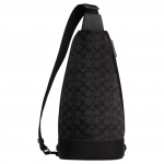 Coach 18 Monogrammiga Tr&uuml;kitud T&otilde;mblukuga Suletav Kaetud L&otilde;uendist Crossbody Kott V&auml;ike Meeste crossbody kott S&uuml;si CY801-QBMI5 Basic Set (Bag+Dust Bag)