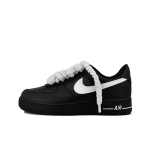 Nike Air Force 1 Slip Resistant Abrasion Resistant Low top Skateboard Shoes Unisex Black White CW2288-001(Team619-) 37.5 black