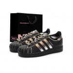 Adidas Originals SUPERSTAR Kulumiskindlad Ja Kerged Madalad Tallaosa Skateboardi Jalan&otilde;ud Unisex Must Kuld EG4959(Team1326-SBOX) 35⅔