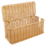 Kaablihalduskarp Imitatsioonrotangist Juhtmehoidja Korraldajakarp Suure Mahutavusega Mitmek&uuml;lgne Laua alla Juhtmekorraldaja Kodujuhtmete jaoks 31x12x13cm