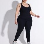 Suur Suurus J&otilde;usaali Jumpsuit Naiste Fitnessi &Uuml;likond Spordikombinesoon Naisele Treening&uuml;likond Joogariided Elastne Suur Suurus Treeningu Spordir&otilde;ivad XL must