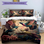 3 tk keerlevate koolibridega voodipesukomplekt, sisaldab 1 tekikotti ja 2 padjap&uuml;&uuml;ri, ilma t&auml;idiseta, pehme ja mugav kodu magamistoa kangas 135x200cm