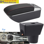 For Renault Duster Armrest For Nissan Terrano 3 Renault Duster Oroc 2012-2018 Car Armrest Box Storage Box parts Car Accessories D1 Black red No USB black