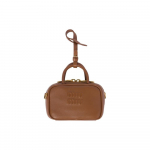 MIU MIU Reljeefne T&auml;hekujuline Logo Eemaldatav Reguleeritav &Otilde;larihm Nahast Mini Crossbody Kott Naiste Kotid Konjak 5NR020-2F8W-F0046 Basic Set (Bag+Dust Bag)