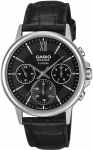 CASIO BESIDE Kvarts Safiir Must Nahk Rahvusvaheline Mudel [Casio] Meeste K&auml;ekell, Klaas, BMS-300L-1AV, Rihm, Mitmeteljeline, 24-tunnine N&auml;idik, Must,