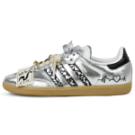 Adidas Originals SAMBA OG Slip Resistant Abrasion Resistant Low top Skateboard Shoes Unisex Silver JR0035(Team1676-) 39⅓ gray
