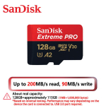 Sandisk Extreme Pro kaart 256GB Micro SD kaart SDXC m&auml;lukaart UHS-I 128GB 512GB 64GB 32GB U3 V30 TF m&auml;lukaardid M&auml;lukaardi adapter kaamerale DJI 128GB