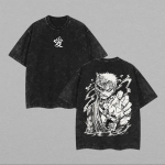 Gaara Shukaku T-s&auml;rk Naruto Manga Tee Vintage Pesitud &Uuml;le suur Retro Anime Harajuku Streetwear Graafilised T-s&auml;rgid Meestele Naistele M