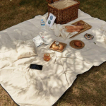 Piknikumatt Tuulepuuvillane ja linane matt V&auml;litingimustes kaasaskantav piknikukangas Pastoraalne Jaapani v&auml;ljas&otilde;it Kevadine v&auml;ljas&otilde;it Piknikup&otilde;himatt 140x200cm