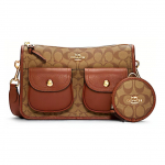 Coach Pennie 27 Klassikaline Monogramm L&otilde;uend Nahast &Otilde;lakott Naiste Kotid Pruun C5675-IMS5U Basic Set (Bag+Dust Bag)