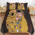 Gustav Klimt &Otilde;limaal Voodipesukomplekt Pehme Tekikate 1/2tk Padjap&uuml;&uuml;riga Lastele T&auml;iskasvanutele Mikrokiud Tekikate 135x200cm