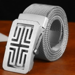Meier Metallist punutud v&ouml;&ouml; 304 roostevabast terasest pandlaga meeste v&auml;litingimustes kasutatav noorte nahast v&ouml;&ouml; 100cm gray