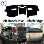Mercedes Benz Vito W639 Viano Valente V-klass 2004-2014 jaoks Libisemisvastane armatuurlaua kate Kaitsepadi Tarvikud P&auml;ikesesirm Vaip Black Edge