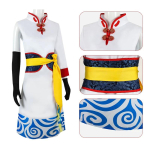 Kagura Gintama Anime Cosplay Kost&uuml;&uuml;m T&auml;iskomplekt Halloweeni Peo Rollim&auml;ngu Riietus Meestele Naistele XXXL yellow