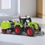 P&otilde;llutraktor koos pressiga ehitusklotsid, Technic p&otilde;llumajandusmasin, DIY STEM kokkupandav m&auml;nguasi kollektsion&auml;&auml;ridele black