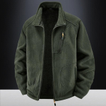 Meeste Soe ja Pehme Paks Fliisjakk S&uuml;giseks ja Talveks, Lai Vabaaja Fliisjakk 5XL armee roheline v&auml;rv