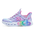 Skechers T&Uuml;DRUKUTE K&auml;ed Vabad Slip-ins Keskmise s&auml;&auml;rega Laste Vabaaja Jalan&otilde;ud H&otilde;bedane Lilla 303755L-LVMT 27.5 white