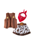 Halloweeni Kauboi Kost&uuml;&uuml;mid Beebile V&auml;ikelapsele Lastele T&uuml;drukute Lehmak&uuml;la Kauboi Kost&uuml;&uuml;m Peo Fantasia Purim Kost&uuml;&uuml;m 80(18-24M) brown