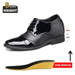 Meeste Liftid Liftikanna Kingad Peidetud Kontsad Lehma Nahast K&otilde;rgendavad Kingad Meestele Suurendav Sisetald 8CM 6CM Valitav K&otilde;rgus Kingad Mees 37 black