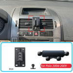 Autofoonihoidik Volkswagen Polo 2004-2009 jaoks Gravitatsiooniline Alus Hoidik Toetav Horisontaalne GPS-mobiilialuse Tarvikud Alusega black