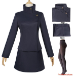 Anime Jujutsu Kaisen Ieiri Shōko Cosplay Kost&uuml;&uuml;m R&otilde;ivad Halloween Rollim&auml;ng Ieiri Shōko Kleit Keskkoolivormi Seelik XL